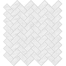Glacier Honed 12 1/8"x13 3/8" Herringbone Marble Mosaic Product shot tile view