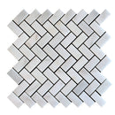 Lonte Polished 12 1/8"x13 3/8" Herringbone Marble Mosaic product shot tile view