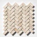 Royal Honed 12"x12" Herringbone Marble Mosaic Tile product shot wall view 2