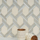 Hampton, Skyline, Centennial Multi Finish 9 11/16"x16 7/16" Braided Hexagon Marble Mosaic product shot showpiece view