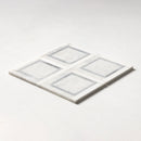 Glacier, Snow White, Allure 12 7/8"x12 7/8" Multi Finish Cambridge Marble Mosaic Product shot tile view 3
