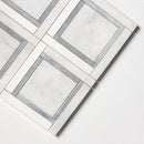 Glacier, Snow White, Allure 12 7/8"x12 7/8" Multi Finish Cambridge Marble Mosaic Product shot tile view 4