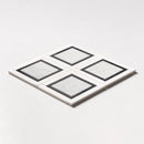 Glacier, Black, Snow White 12 7/8"x12 7/8" Multi Finish Cambridge Marble Mosaic Product shot tile view 3