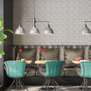 Ice white 14 3/4"x14 3/4" Avenza Multi Finish Classic Lattice Marble Mosaic Product shoot mosaic Profile view 