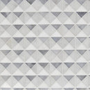 Snow White Foster Light Glacier 12 1/2"x12 1/2" Multi Finish Devon Marble Mosaic product shot wall view