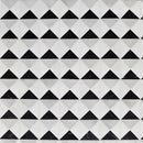 Glacier, Black, Snow White  12 1/2"x12 1/2" Multi Finish Devon Marble Mosaic Product shot tile view