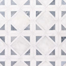 Snow White Foster Light 13 9/16"x13 9/16" Glacier Multi Finish Kent Marble Mosaic product shot wall view
