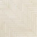 Hampton Honed 12 7/8"x8 9/16" Large Herringbone Marble Mosaic Tile product shot wall view