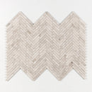 Silver light 12 7/8"x8 9/16"Honed Large Herringbone Marble Mosaic Product shoot mosaic view