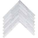 Citylight Full Grain 12 7/8"x8 9/16" Large Herringbone Marble Mosaic Product shoot mosaic view