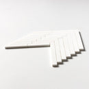 Ice white 12 7/8"x8 9/16" Polished Large Herringbone Marble Mosaic Product shoot mosaic view 1