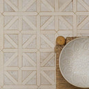 Hampton, Diana Royal Honed 13 7/8"x13 7/8" Large Lattice Marble Mosaic Tile product shot wall view