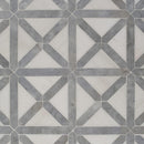 Cararra, Snow White 13 7/8"x13 7/8" Honed Large Lattice Marble Mosaic Tile room shot tile view