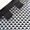 White and Black Honed Mcm Square Marble Mosaic 8"x8" Checkerboard Collection room shot kitchen view 2