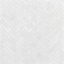 Ice white 16 5/6"x12 1/16" Polished Mixed Herringbone Marble Mosaic Product shoot mosaic view 1