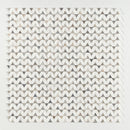 Skyline,Ice white 12 3/8"x12 3/8" Honed Monte Marble Mosaic Product shoot mosaic view