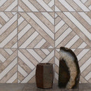 Silver light 14 5/16"x14 5/16" Snow White Honed Ponte Marble Mosaic Product shoot mosaic view