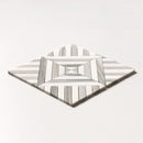 Skyline, Ice white 14 5/16"x14 5/16" Honed Ponte Marble Mosaic Product shoot mosaic view 1