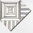 Skyline, Ice white 14 5/16"x14 5/16" Honed Ponte Marble Mosaic Product shoot mosaic view 2