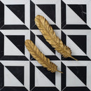 Black, Glacier 11 15/16"x11 15/16" Honed York Marble Mosaic Product shot tile view