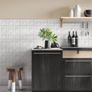Snow White Lonte 11 15/16"x11 15/16" Multi Finish York Marble Mosaic product shot kitchen view