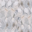 Citylight Polished 11 13/16"x13 9/16" Autumn Leaf Marble Mosaic angle view