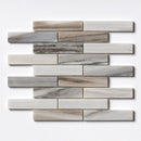 Citylight 12"x12" Honed 1 1/4x6 Marble Mosaic Product shoot mosaic view 3