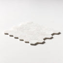 Clear Ice Polished 10 3/8"x12" Hexagon Marble Mosaic edge  view