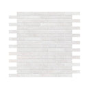 Clear Ice Polished 12"x12" Marble 5/8"x3" Mosaic angle view