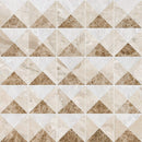 Oyama Clear Ice, Diana Royal, Paradise 12 1/2"x12 1/2" Polished Devon Marble Mosaic