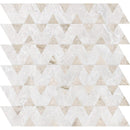Storm Clear Ice Diana Royal 12 3/8"x12 3/8" Polished Monte Marble Mosaic angle view