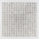Oyama Clear Ice, Avenza, Allure Multi Finish 12 1/2"x12 1/2" Devon Marble Mosaic wall view