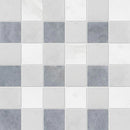 Allure Light Snow White Glacier Honed 12"x12" Marble 2"x2" Mosaic Tile product shot tile view 