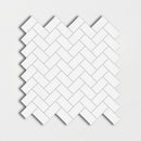 Thassos, Keefer mix 11"x11" Honed Herringbone 1x2 Marble Mosaic Product shoot mosaic view