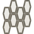 Hampton, Heritage Honed 10 1/4"x12 13/16" Lincoln Limestone Mosaic Tile product shot wall view