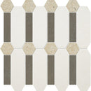 Hampton, Heritage Seashell Honed 13"x13" Pillar Limestone Mosaic Tile product shot wall view