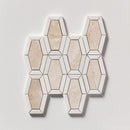 Diana Royal Snow White 10 1/4"x12 13/16" Multi Finish Lincoln Marble Mosaic product shot tile view