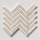 Diana Royal Snow White 11 13/16"x12 3/16" Multi Finish Raya Basket Marble Mosaic product shot tile view
