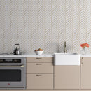 Diana Royal Snow White 11 13/16"x12 3/16" Multi Finish Raya Basket Marble Mosaic product shot kitchen view