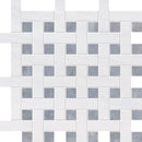 Snow White Foster Multi Finish 12 5/8"x12 5/8" Basket Weave 1x3 Marble Mosaic product shot tile view