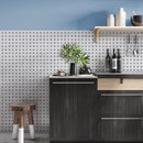Snow White Foster Multi Finish 12 5/8"x12 5/8" Basket Weave 1x3 Marble Mosaic product shot kitchen view