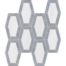 Snow White Foster 10 1/4"x12 13/16" Multi Finish Lincoln Marble Mosaic Tile product shot tile view