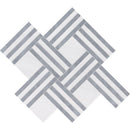 Snow White Foster 14 15/16"x17 11/16" Multi Finish Maze Basket Marble Mosaic product shot tile view