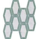 Verde Capri Glacier 10 1/4"x12 13/16" Honed Lincoln Marble Mosaic Tile product shot tile view