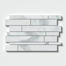 Calacatta Gold Royal 11"x17" Polished Slides Marble Mosaic Tile product shot tile view