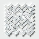 Calacatta Gold Modena 12 1/8"x13 3/8" Polished Herringbone Marble Mosaic Tile product shot tile view