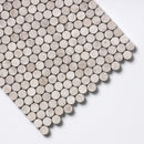 Penny Round Shadow 11 1/4"x11 3/4" Honed Penny Round Marble Mosaic Product shoot mosaic view 2