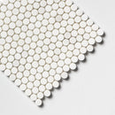 Penny Round Honed 11 1/4"x11 3/4" Marble Mosaic profile view