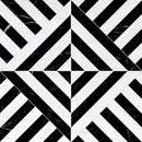 White and Black Honed Place Marble Mosaic 14 5/16"x14 5/16" - Checkerboard Collection product shot wall view