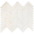 Calacatta Roma 12 1/8"x13 3/8" Honed Herringbone Marble Mosaic Tile product shot tile view